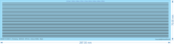 Pinstriping - MEDIUM - Lines 200mm in Length - Various Colours - Pinstriping Decals