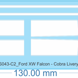 Ford XW Falcon - Cobra Livery Decal - 1/18 1/25 1/43 - Speed Cars Decals