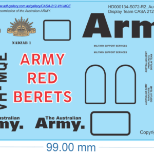 Australian Army Parachute Display Team CASA 212 Aviocar - 1/48 1/72 - Armor Decals