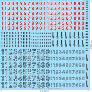 German WWII Armor - Tank Numbers - 1/35 1/48 1/72 - German WW Decals