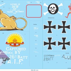 German WWI A7V Tank - 506 'Mephisto' - 1/16 1/35 1/48 1/56 1/72 1/76 1/100 -German WW Decals