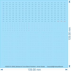 Serbian Air Force Stencil Numbers - 1/48 - Armor Decals
