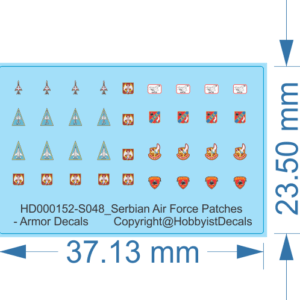 Serbian Air Force Patches - 1/48 - Armor Decals