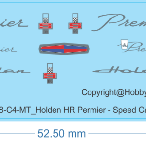 Holden HR Permier - 1/18 1/25 - Speed Cars Decals