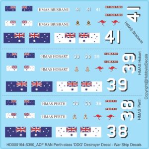 ADF RAN Perth-class Destroyer Decal - 1/350 1/700 - War Ship Decals