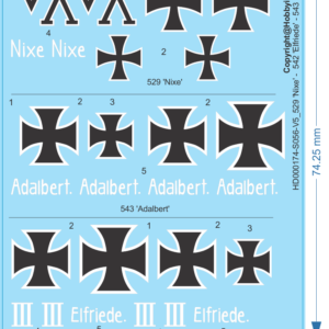 German WWI A7V Tanks (other than 'Mephisto') - 1/35 1/56 1/72 - Armor Decals