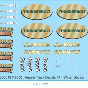 Aussie Truck Decals #1 - 1/14 1/16 1/24 1/32 1/43 1/50 1/64 1/87 - Water Decals - Waterslide, 1/16