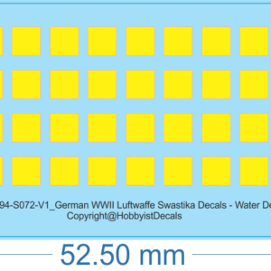 German WWII Luftwaffe Swastika Decals - 1/72 1/144 - Water Decal