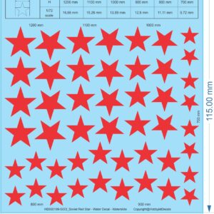 Soviet Red Star - 1/72 - Water Decal - Waterslide, 1/72