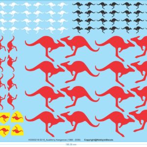 ADF ARMY Kangaroos 1966-2006 - 1/16 1/35 1/48 1/72 - Water Decal - Waterslide, 1/48