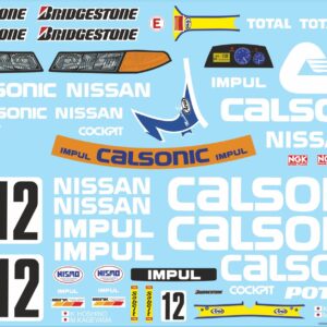 1993 Calsonic GT-R Decals - 1/10 - Water Decals - Waterslide, 1/10