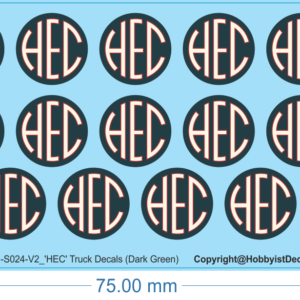 Tasmanian Hydro-Electric Commission (HEC) Truck Logo - 1/24 - Water Decals