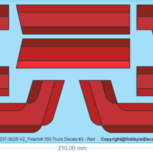 Peterbilt 359 Truck Decals #3 - 1/25 - Water Decals