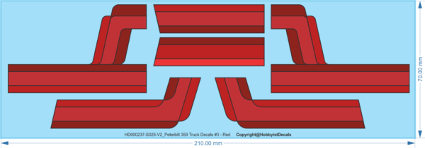 Peterbilt 359 Truck Decals #3 - 1/25 - Water Decals