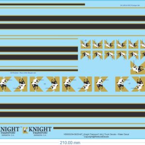 Knight Transport' (AU) Truck Decals - 1/25 - Water Decals - Waterslide, 1/25