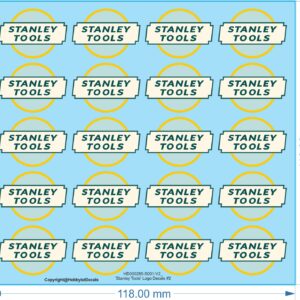 Stanley Tools' Logo Decals #1 #2 - Water Decals