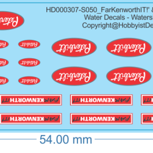 FarKenworthIT!' & Peterbilt Decals - 1/50 - Water Decals - Waterslide, 1/50