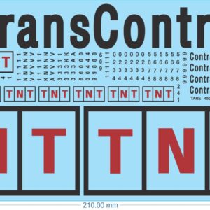 40' TNT ContainerTrans Shipping Container - 1/25 HO (1/87) N (1/160) - Water Decals - Waterslide, 1/25