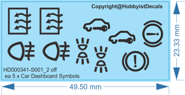 Car Dashboard Symbols - Clear Vinyl - Clear Vinyl, 1/1