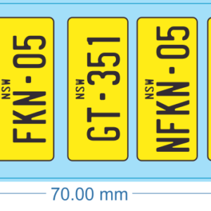 Licence Plates (AU) - Cars, Trucks - 1/18 - White Vinyl Decal - White Vinyl, 1/18