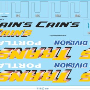 CAIN'S TRANSPORT - Model Truck Decals - 1/24 1/50 1/64 1/87 - Water Decal - Waterslide, 1/50