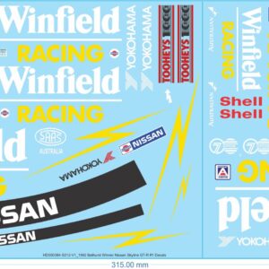 1992 Bathurst Winner Nissan GT-R #1 & #2 - 1/10 1/12 1/24 - Water & Vinyl Decals