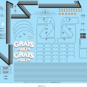 Kenworth T900 'GRAYS (Finley)' Decals (1/25 & 1/50)