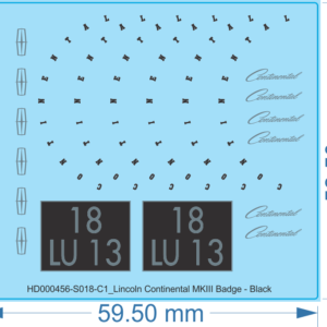 Lincoln Continental MKIII Badge Decals