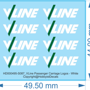 Authentic VLine Passenger Carriage Decals