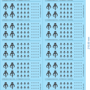 Star Wars Decals (16 Sets) - Mandalorian Faction (2, 5 and 12mm) - Sxxx - WD