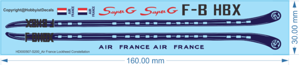 Air France Lockheed Constellation - 1/200 - Water Decal