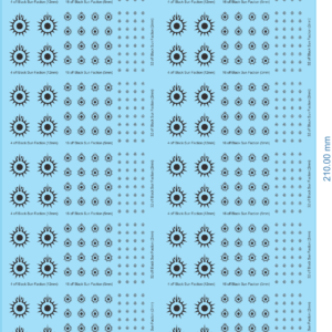 Star Wars Decals (16 Sets) - Black Sun Faction (2mm, 5mm and 12mm) - Sxxx - WD