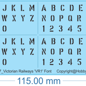 Victorian Railways 'VR1' Font