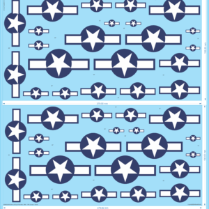 US Light Roundels_1940 - 1950_Europe - 1/24 1/32 1/48 1/72 1/144 - Water Decal