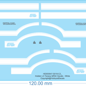 Holden LH Torana GPAK Decals - 1/18 1/24 - Water Decal