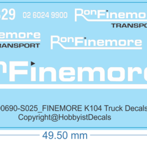 FINEMORE K104 Truck Decals - 1/25 - Water Decal