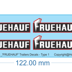 FRUEHARF Trailers Decals - Type 1 & 2 - 1/16 1/50 - Water Decal