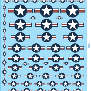 US Air Force National Star Insignia - Sxxx - Water Decal