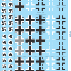 WWII German Aircraft Balkenkreuz (All Type) -1/48, 1/72, 1/144 - WD