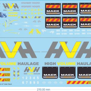 (HVH) truck and trailer decals