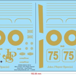 racing decals for 1/24 Mini Cooper